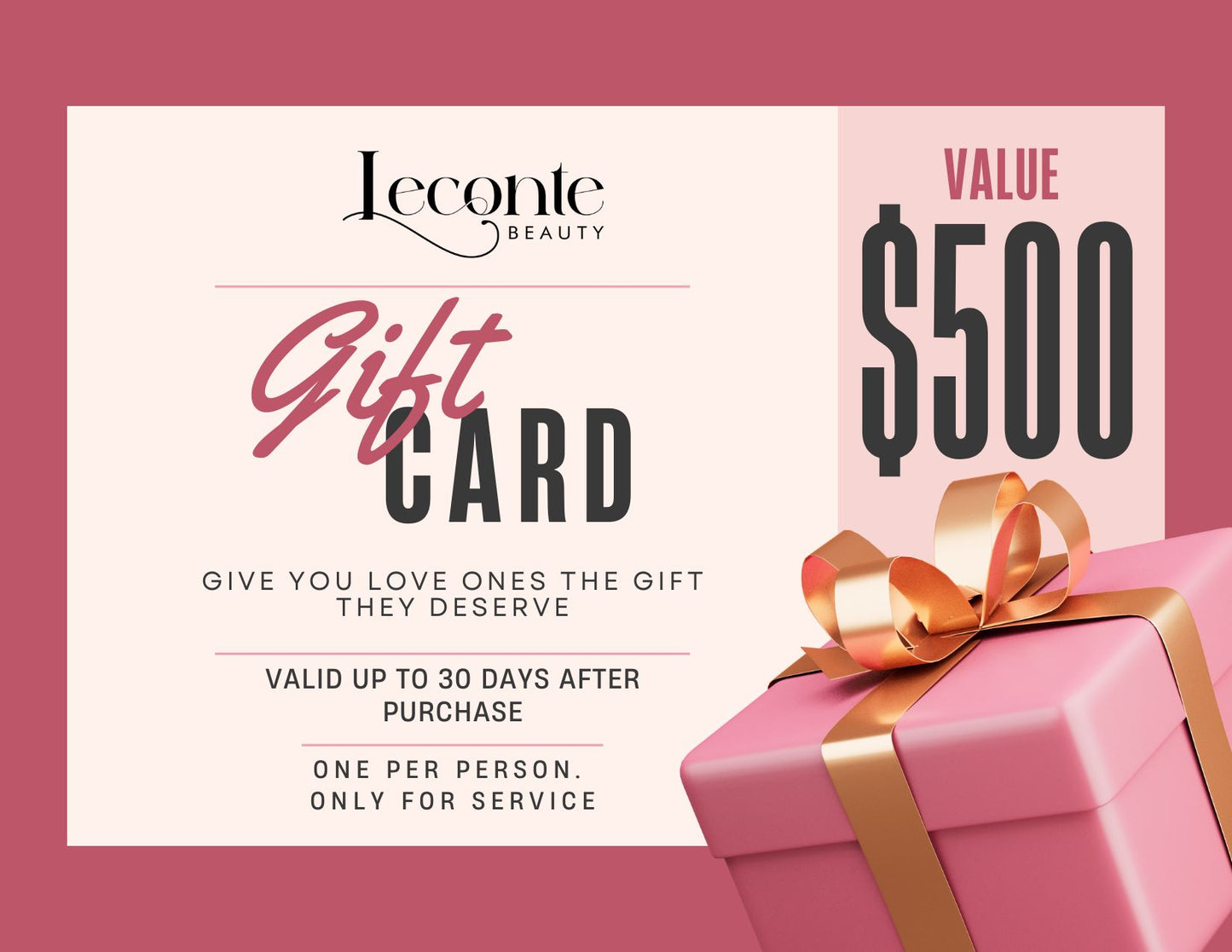 GIFT CARD Leconte Beauty
