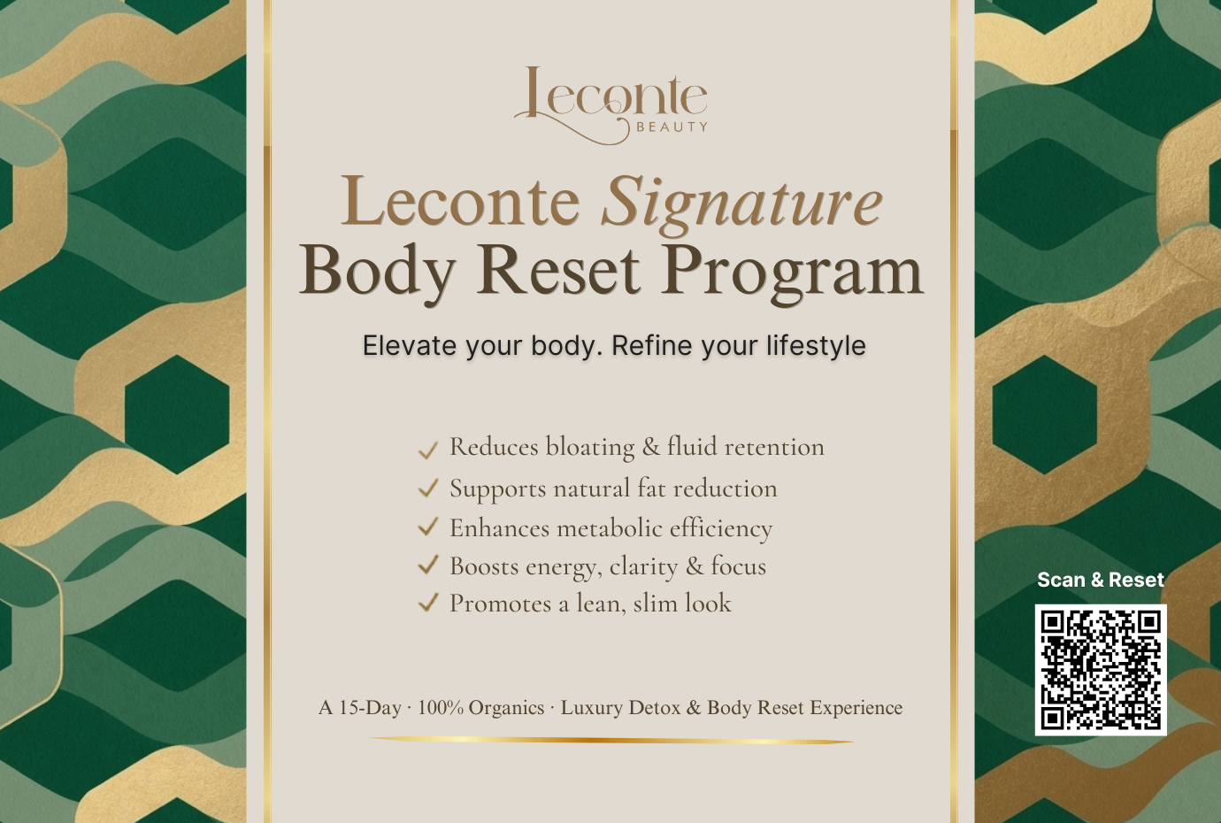 signature body reset, detox program